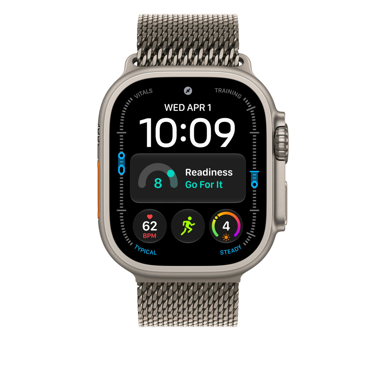 Apple Milanorem i naturligt titanium, 49 mm - medium