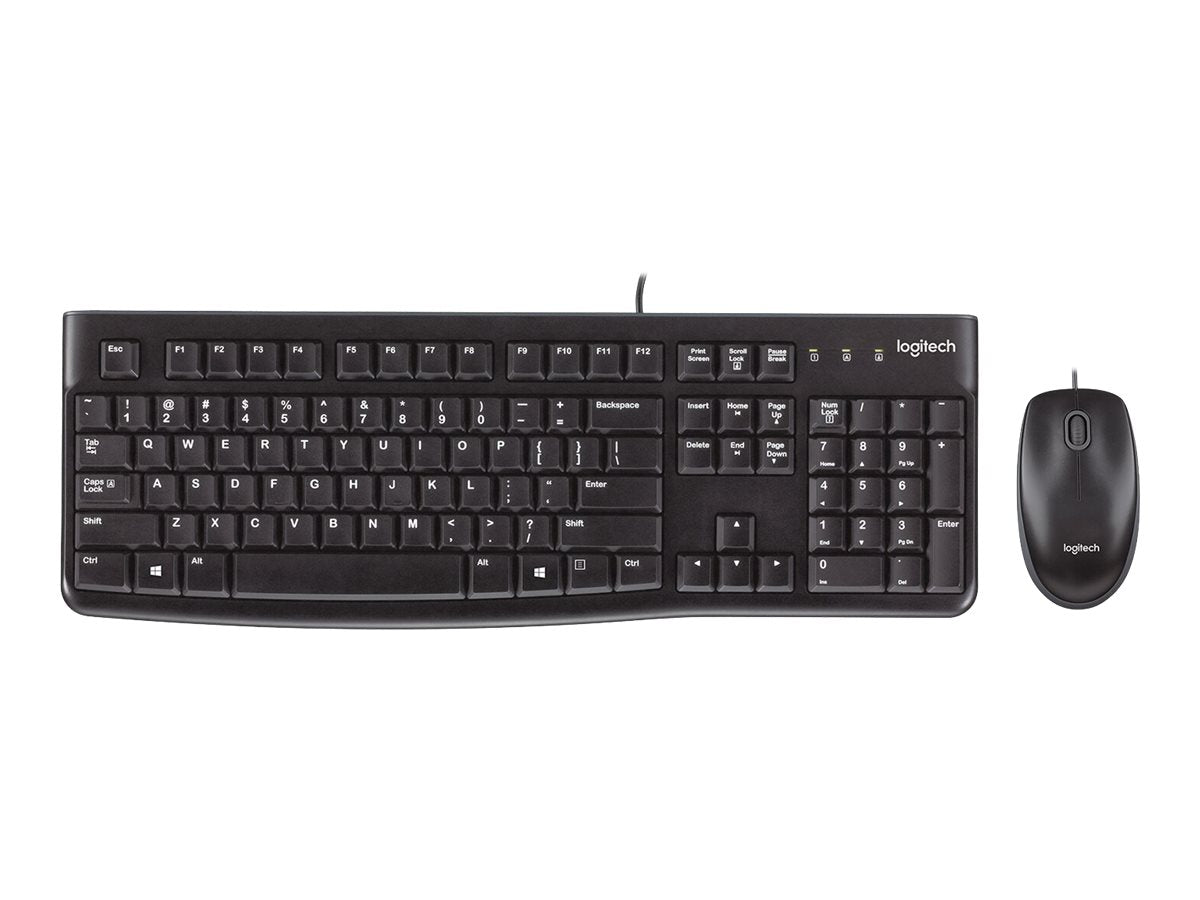 Logitech Desktop MK120 Tastatur og mus-sæt Kabling Nordisk