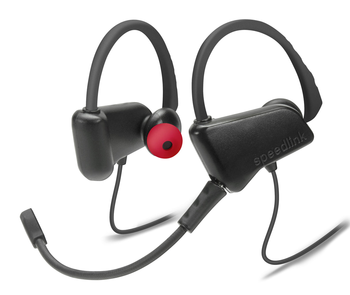 SPEEDLINK JUZAR Headset Ledningsført Ørekrog, I ørerne Spil Sort, Rød