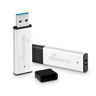 MediaRange MR1902 USB-nøgle 128 GB USB Type-A 3.2 Gen 1 (3.1 Gen 1) Sort, Sølv