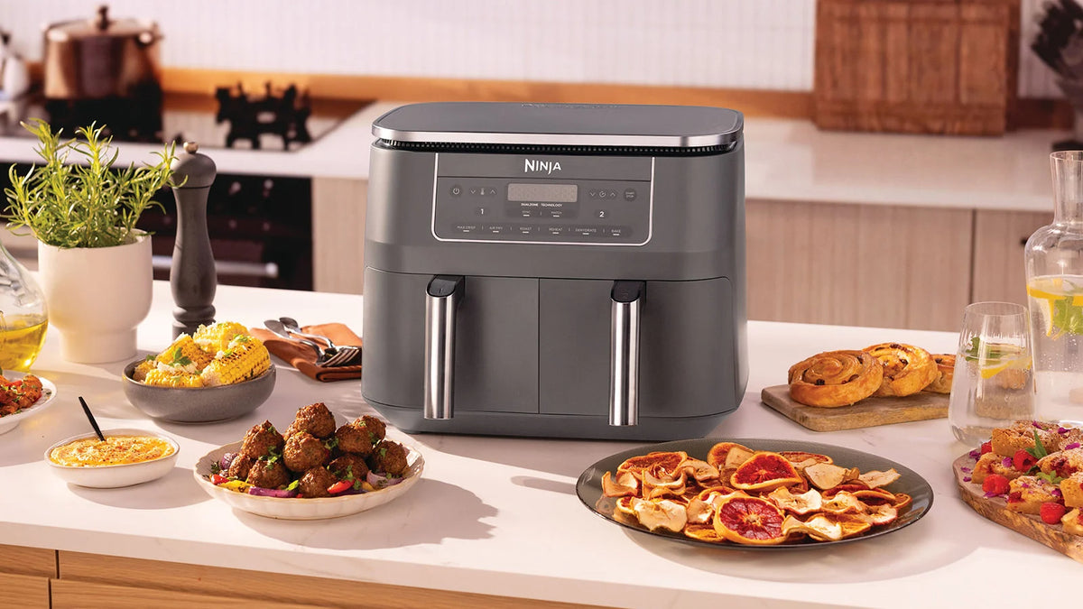 Ninja DZ300EU Dobbelt varmluftssteger 2.4kW Metalgrå