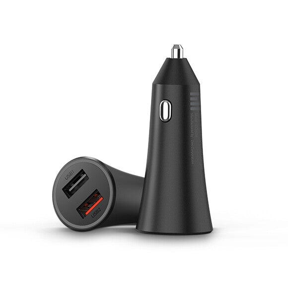 Xiaomi Mi 37W Dual-Port Car Charger Universel Sort Cigartænder Automatisk