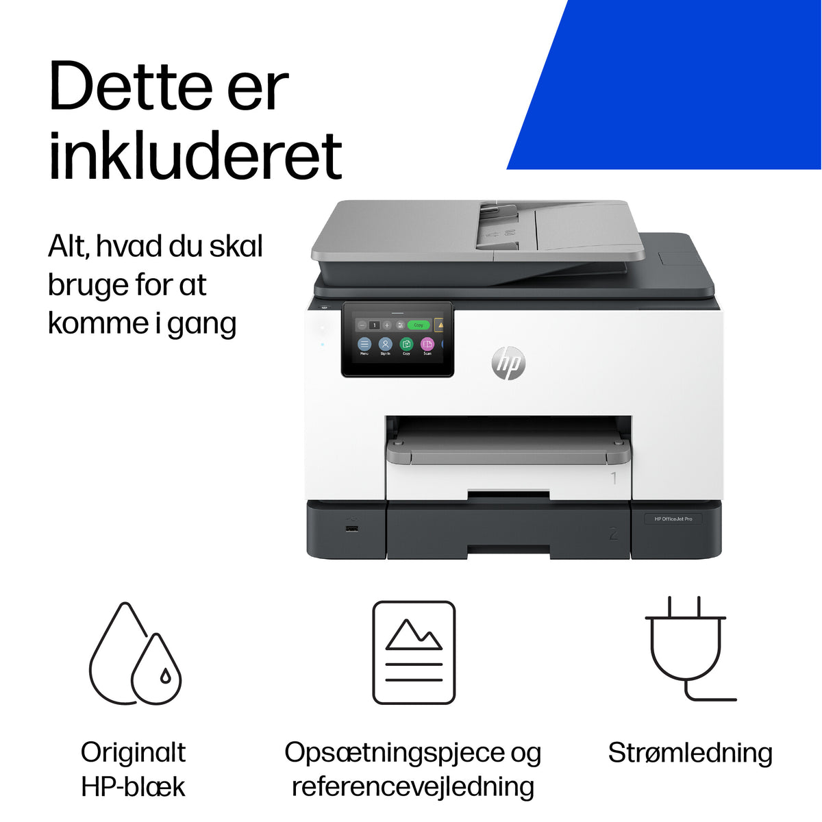 HP OfficeJet Pro 9132e Trådløst All-in-One Farve Printer, Instant Ink; 2-sidet printning