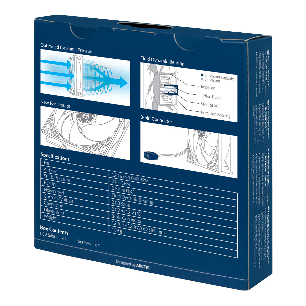 ARCTIC P12 Silent Computerkabinet Ventilator 12 cm Sort