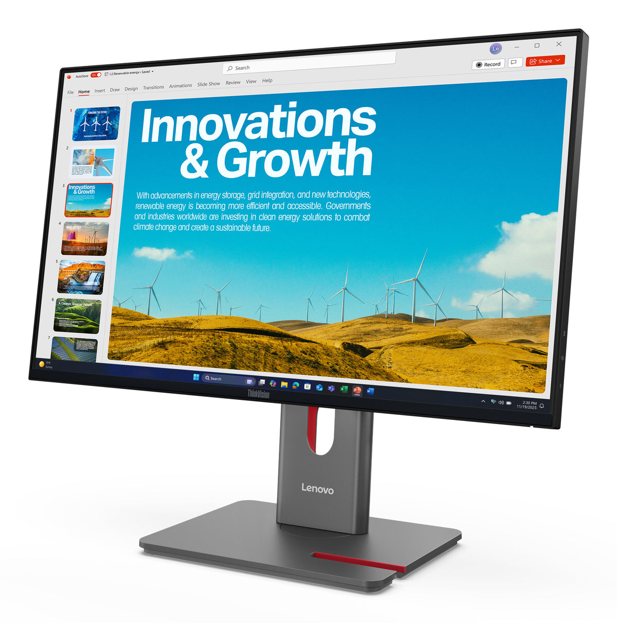 Lenovo ThinkVision P24QD-40 computerskærm 60,5 cm (23.8") 2560 x 1440 pixel Quad HD LCD Sort