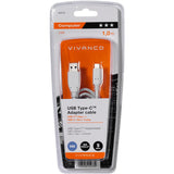 Vivanco 45273 USB-kabel USB 3.2 Gen 1 (3.1 Gen 1) 1 m USB C USB A 5 Gbit/sek. Hvid