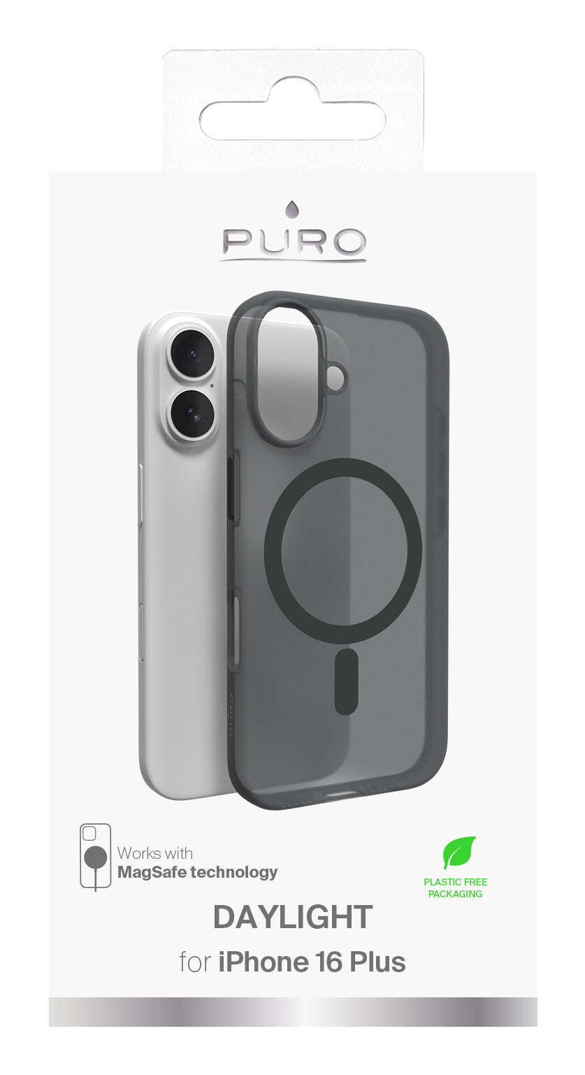 PURO Daylight mobiltelefon etui 17 cm (6.7") Cover Sort, Gennemsigtig