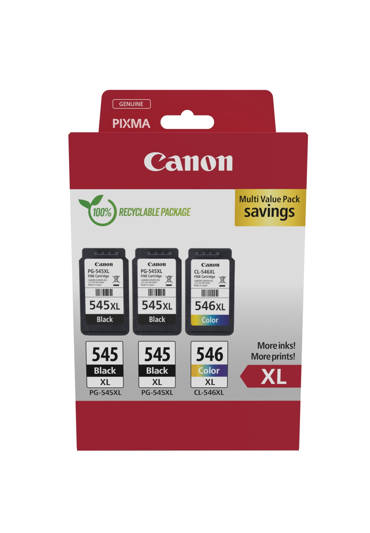 Canon 8286B013 blækpatron 3 stk Original Højt (XL) udbytte Sort, Blå, Magenta, Gul