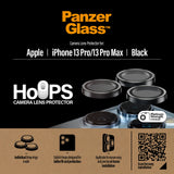PanzerGlass ® Hoops® Kameralinsebeskytter Sort for iPhone 13 Pro | 13 Pro Max