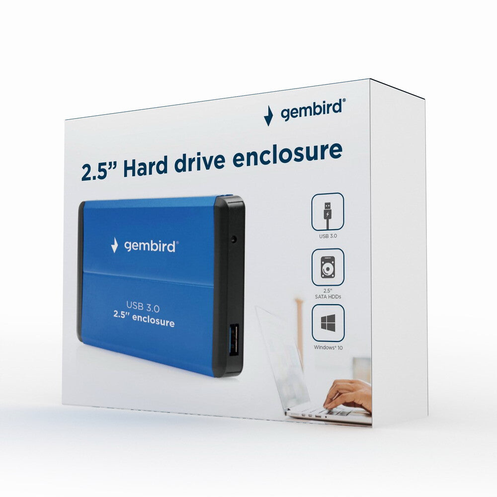 Gembird EE2-U3S-2-B drevkabinet HDD kabinet Blå 2.5"