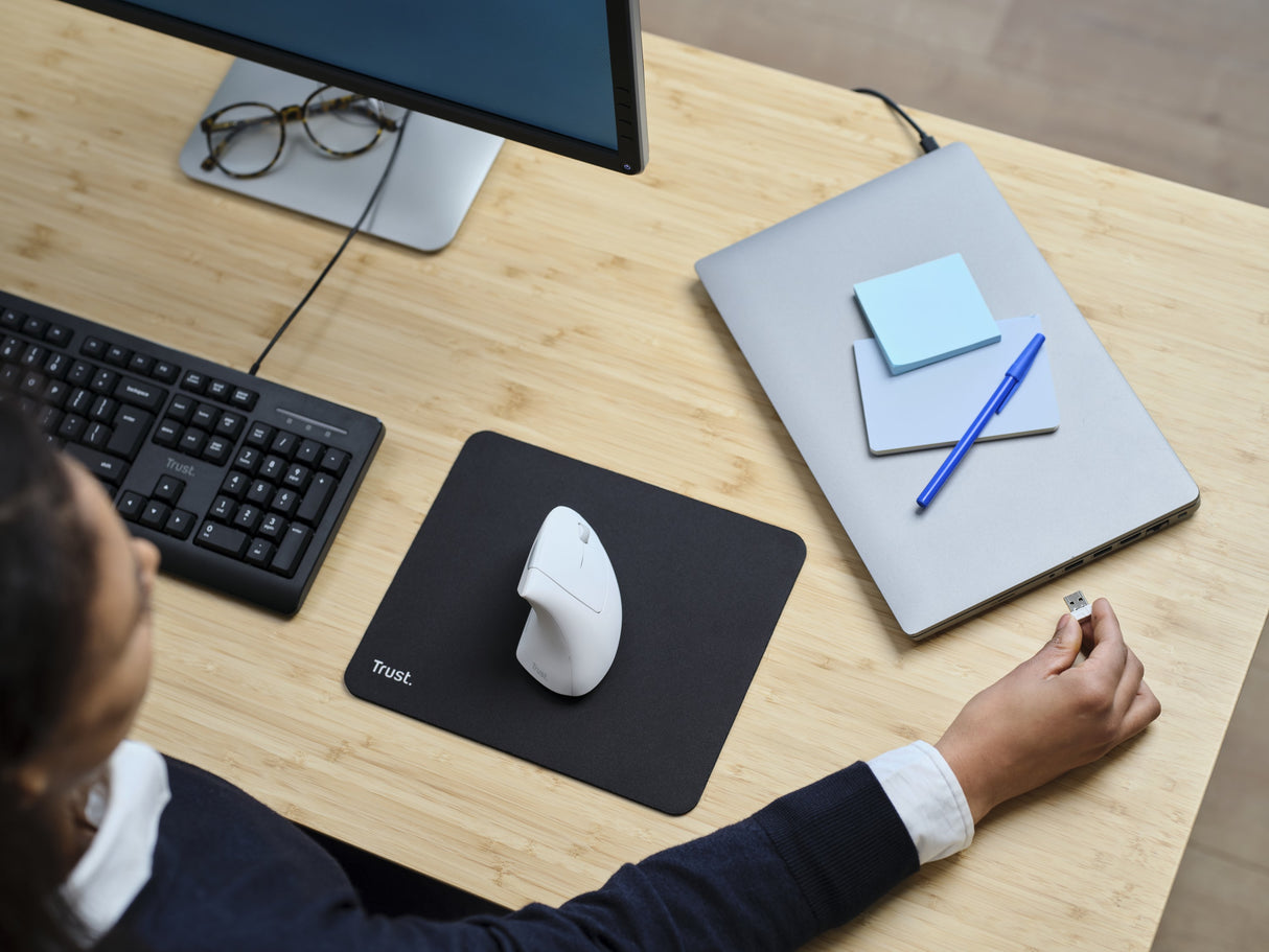 Trust Verto wireless ergo 302371 trådløs mus hvid