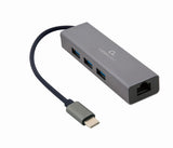 Gembird A-CMU3-LAN-01 dockingstation USB 3.2 Gen 1 (3.1 Gen 1) Type-C Grå