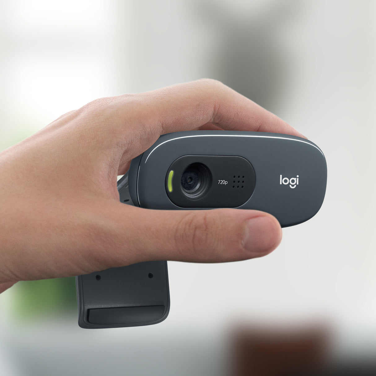 Logitech 960-001063 webcam 3 MP 1280 x 720 pixel USB Grå, Mørkegrå