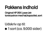 HP 26X Sort 9000 sider Toner CF226X