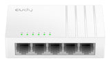 Cudy FS105D netværksswitch Ikke administreret Fast Ethernet (10/100) Hvid
