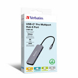 Verbatim CMH-08 USB Type-C 5000 Mbit/s Sølv