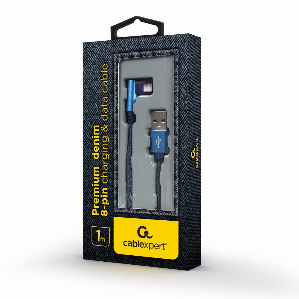 Gembird CC-USB2J-AMLML-1M-BL Lightning kabel Sort, Blå