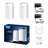 Cudy M11000 Tri-band (2,4 GHz/5 GHz/6 GHz) Wi-Fi 7 (802.11be) Hvid 4 Intern