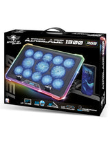 Spirit of Gamer AIRBLADE 1300 RGB køling til laptop 43,2 cm (17") Sort