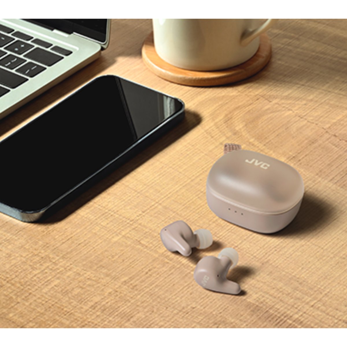 JVC HA-A23T Noise Cancelling Ear Buds - mokka