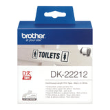 Brother DK-22212 etiketbånd Sort på hvid