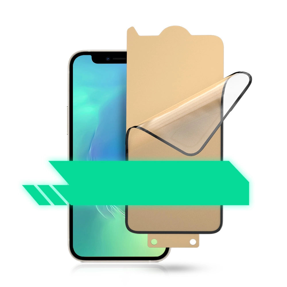 Bestsuit 6in1 sæt til iPhone 13 mini-kasse / tempereret glas flexi / bagkasse beskyttende film / kameraobjektiv tempereret glas / klud / applikator (D30 Buffer)