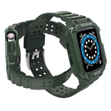 Beskyttelse Strap Band til Apple Watch 38/40/41mm Armored Case Strap - Grøn