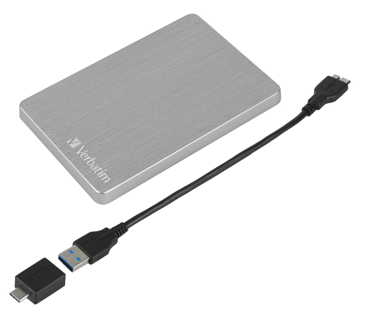 Verbatim Store 'n' Go ALU Slim ekstern harddisk 1 TB 2.5" USB Type-C 3.2 Gen 1 (3.1 Gen 1) Sølv