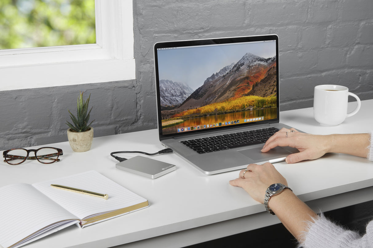 Verbatim Store 'n' Go ALU Slim ekstern harddisk 1 TB 2.5" USB Type-C 3.2 Gen 1 (3.1 Gen 1) Sølv