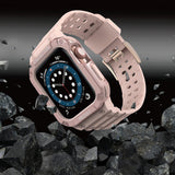 Protect Strap Band for Apple Watch 42/44/45mm Armored Case Strap - Pink