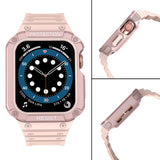 Protect Strap Band for Apple Watch 42/44/45mm Armored Case Strap - Pink