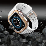 Beskyttelsesrem til Apple Watch 38/40/41 mm pansret bagrem - hvid, roséguld