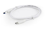 Gembird CCP-USB3-AMCM-1M-W USB-kabel USB 3.2 Gen 1 (3.1 Gen 1) USB A USB C Hvid