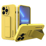 Wozinsky Kickstand Case silikonhylster med stativ til iPhone 13 mini gul