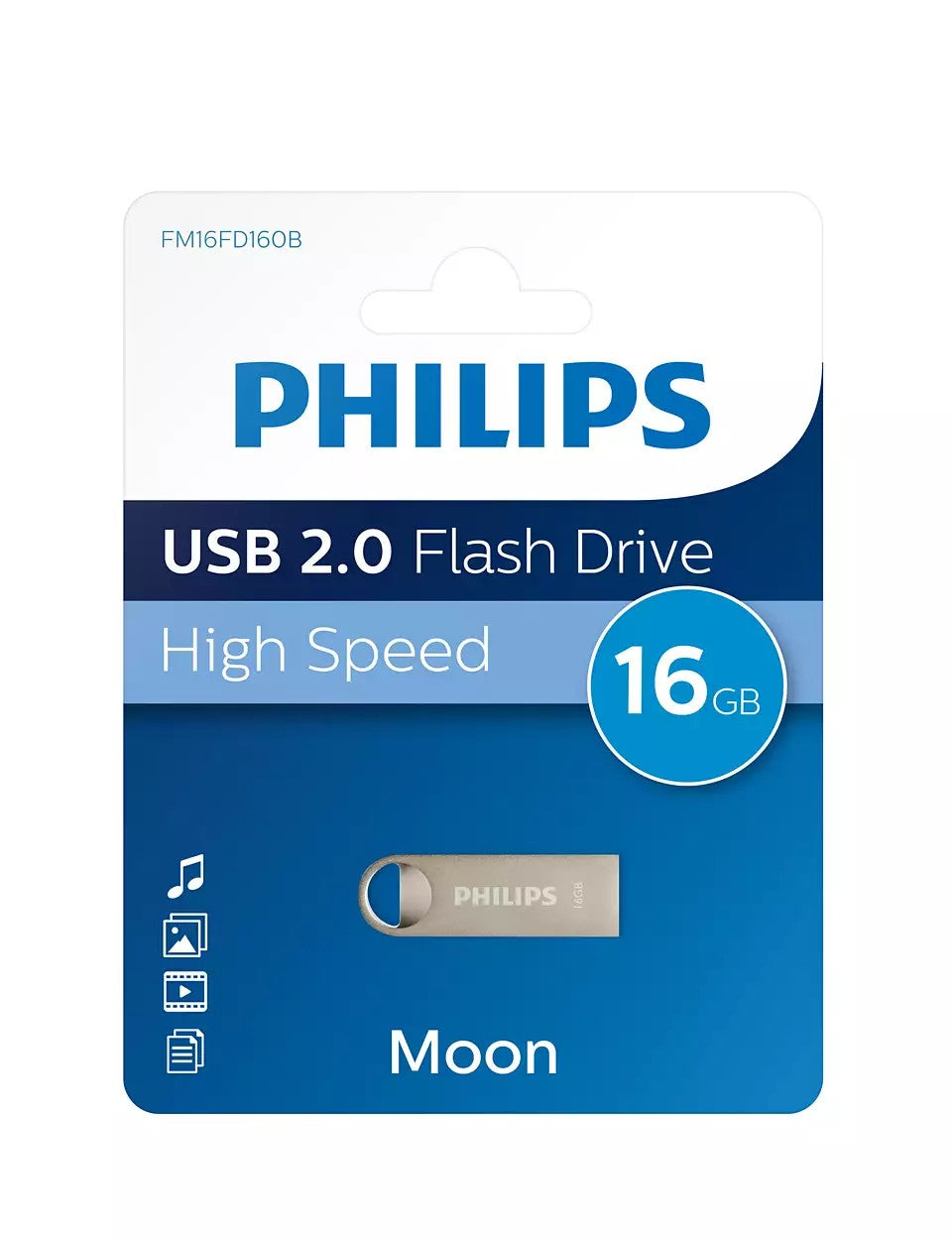 Philips FM16FD160B USB-nøgle 16 GB USB Type-A 2.0 Sølv
