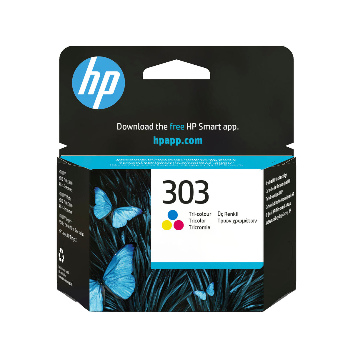 HP 303 Tri-color Original Cyan, Magenta, Gul