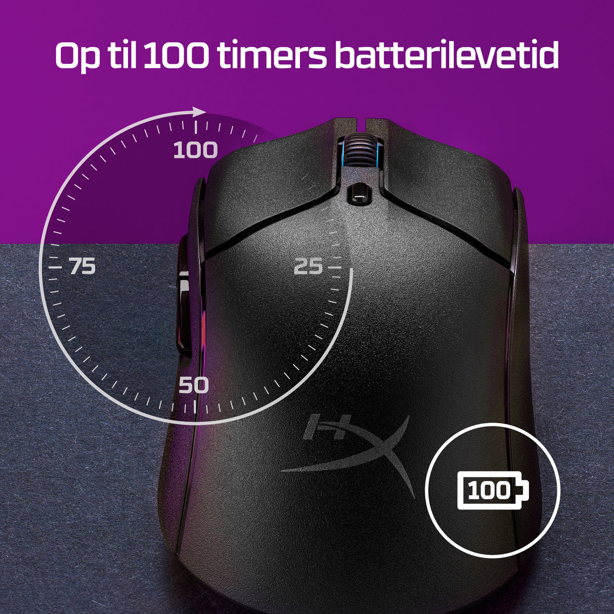 HyperX Pulsefire Haste 2 – trådløs gamingmus (hvid)