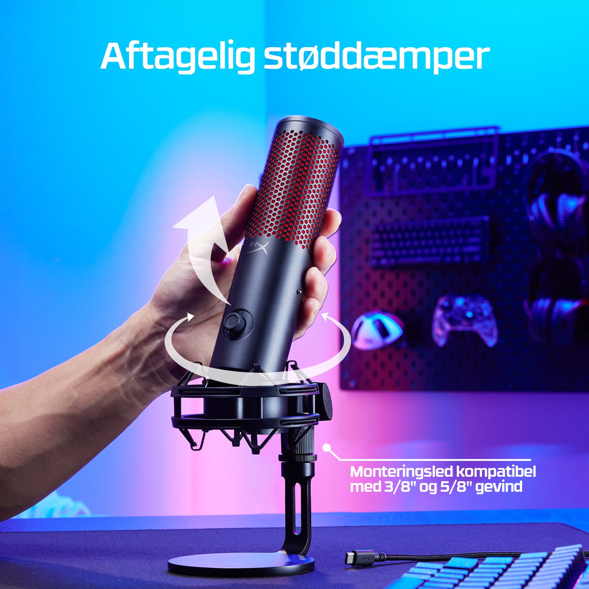 HyperX QuadCast 2 Mikrofon Kablet -7.5dB Sort