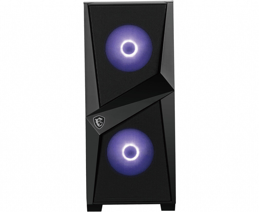 MSI MAG Forge 100M Midi Tower Sort, Transparent