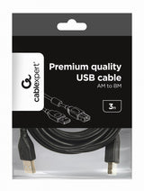 Gembird 3m USB 2.0 A/B M USB-kabel USB A USB B Sort
