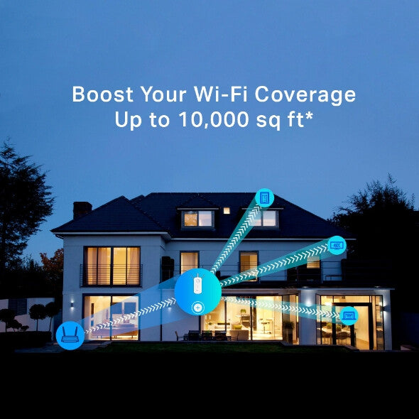 TP-Link AC1750 Wi-Fi Netværksgentager Hvid 10, 100, 1000 Mbit/s