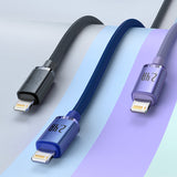 Baseus Crystal Shine Series cable USB cable for fast charging and data transfer USB Type A - Lightning 2.4A 1.2m black (CAJY000001)
