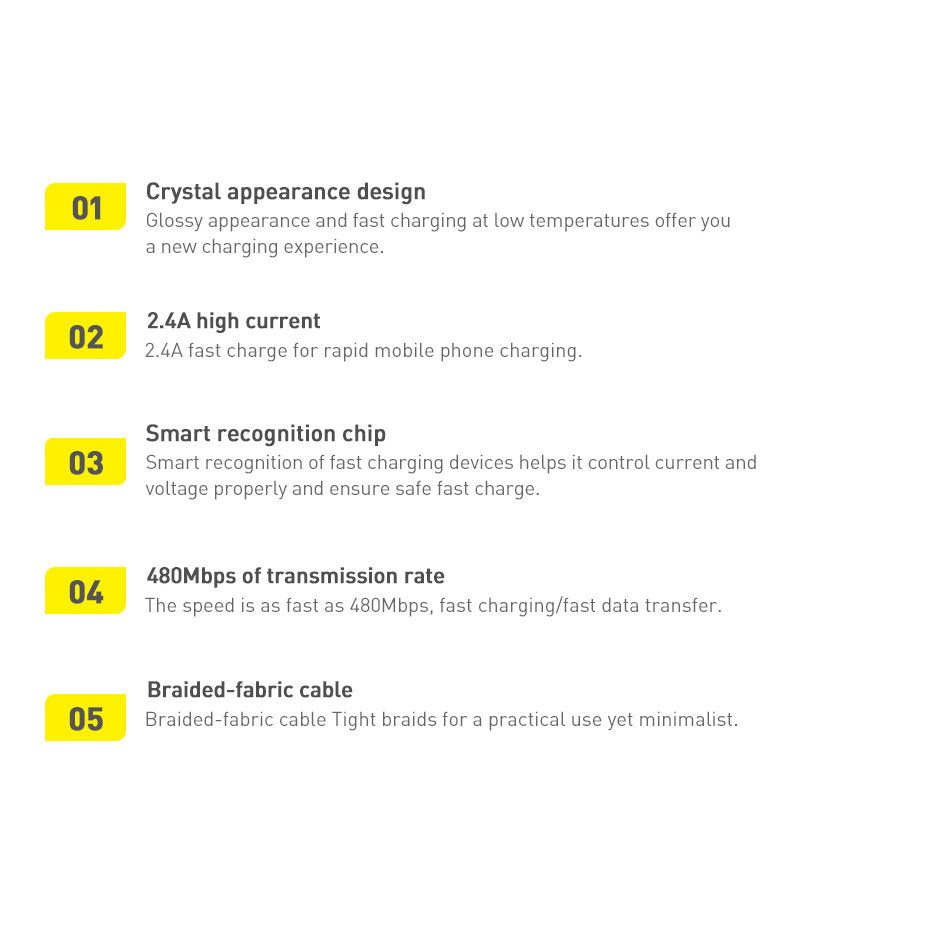 Baseus Crystal Shine Series cable USB cable for fast charging and data transfer USB Type A - Lightning 2.4A 1.2m purple (CAJY000005)