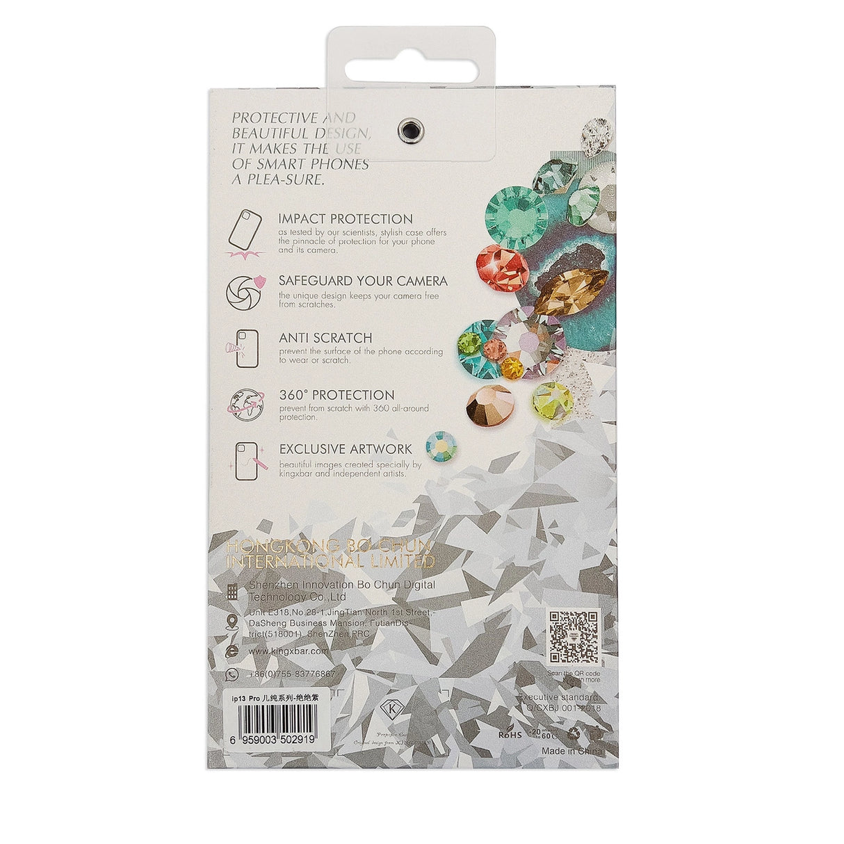 Kingxbar Plain Series case cover for iPhone 13 Pro Max silicone cover purple