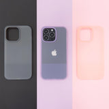 Kingxbar Plain Series case cover for iPhone 13 silicone cover gray