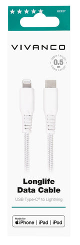 Vivanco LongLife 0,5 m Hvid
