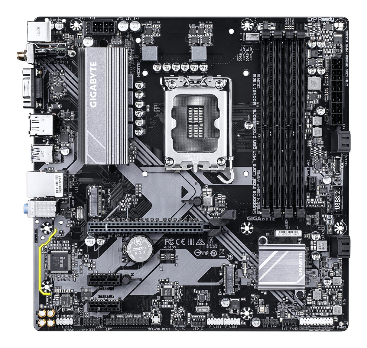 GIGABYTE B760M D3HP WIFI6 bundkort Intel B760 Express LGA 1700 micro ATX