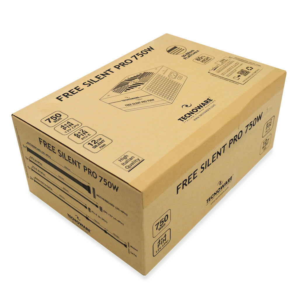 Tecnoware FAL751FSP12 enhed til strømforsyning 750 W 24-pin ATX ATX Sort