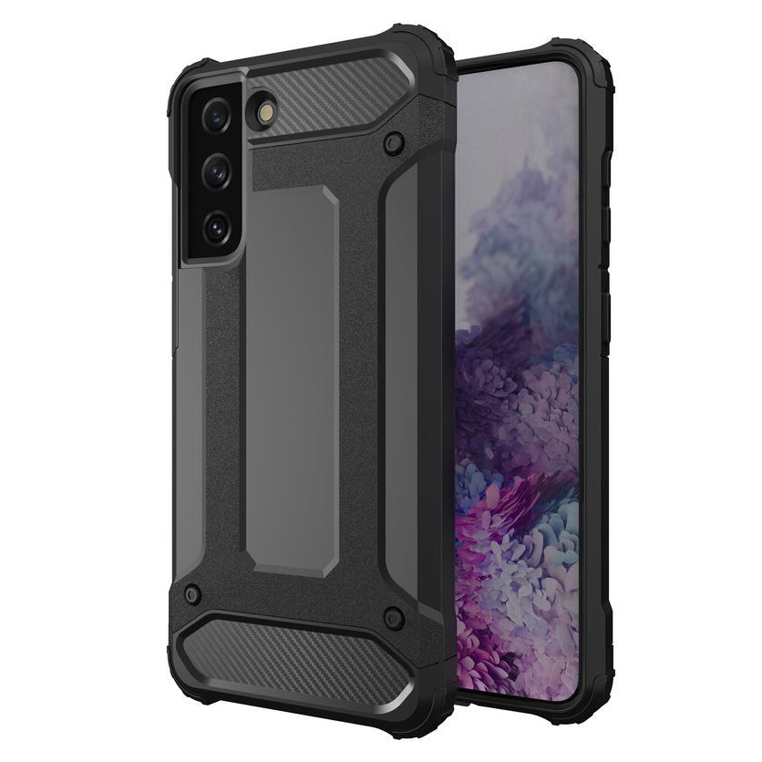 Hybrid Armor Case Tough Rugged Cover til Samsung Galaxy S22+ (S22 Plus) sort