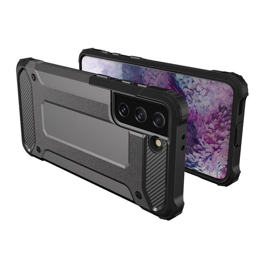 Hybrid Armor Case Tough Rugged Cover til Samsung Galaxy S22+ (S22 Plus) sort